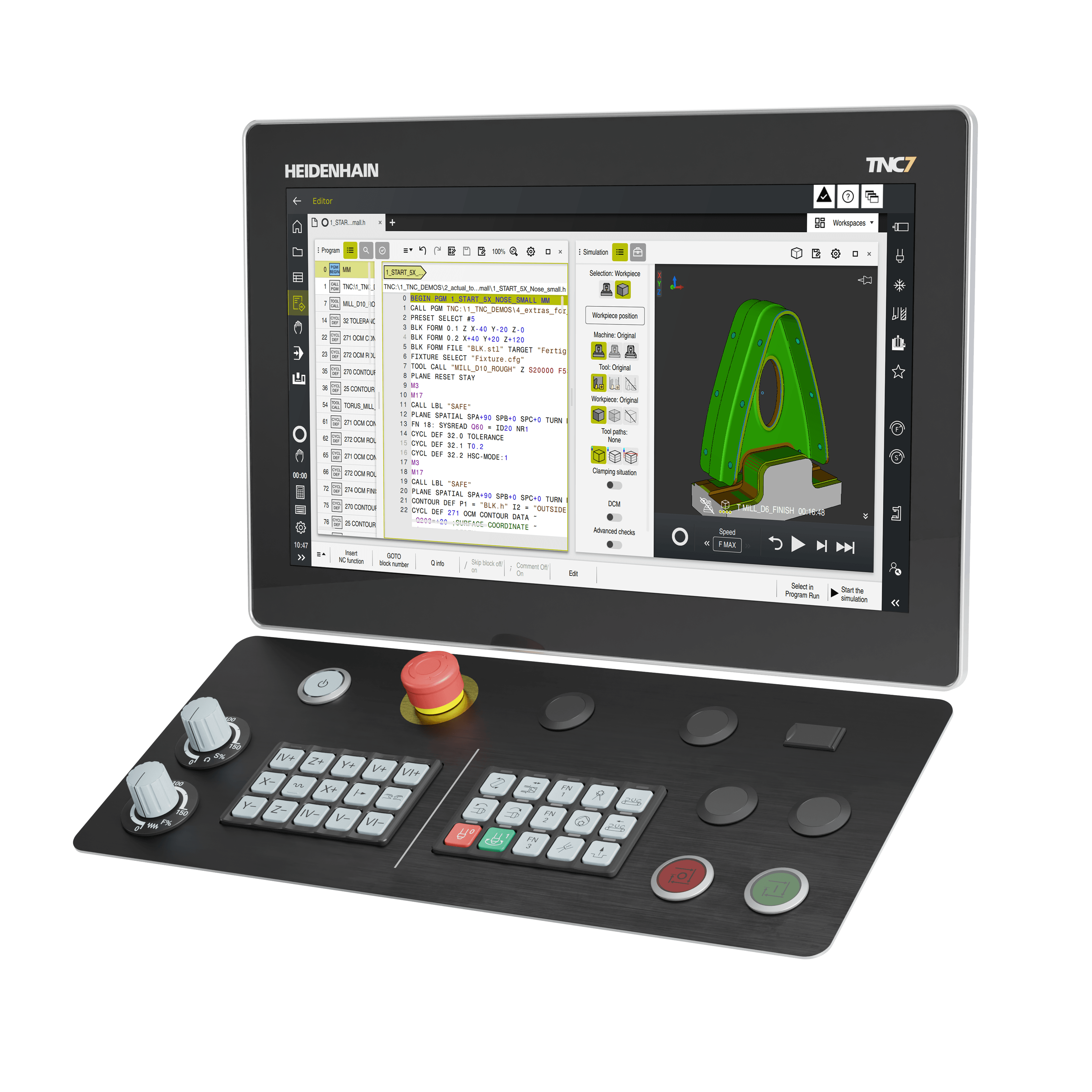 [Translate to French:] CNC-Steuerung TNC7 basic für Fräsmaschinen und Bearbeitungszentren